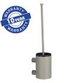 MERIDA STELLA STONE GREY LINE wall-mounted toilet brush, short "TUBE", stone grey